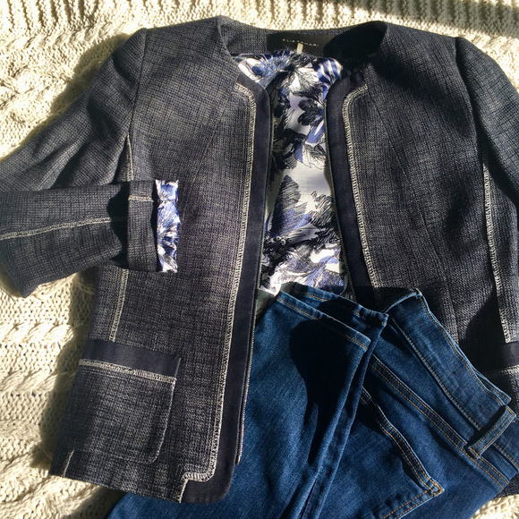 Elie Tahari Blue Blazer - Picture 1 of 6